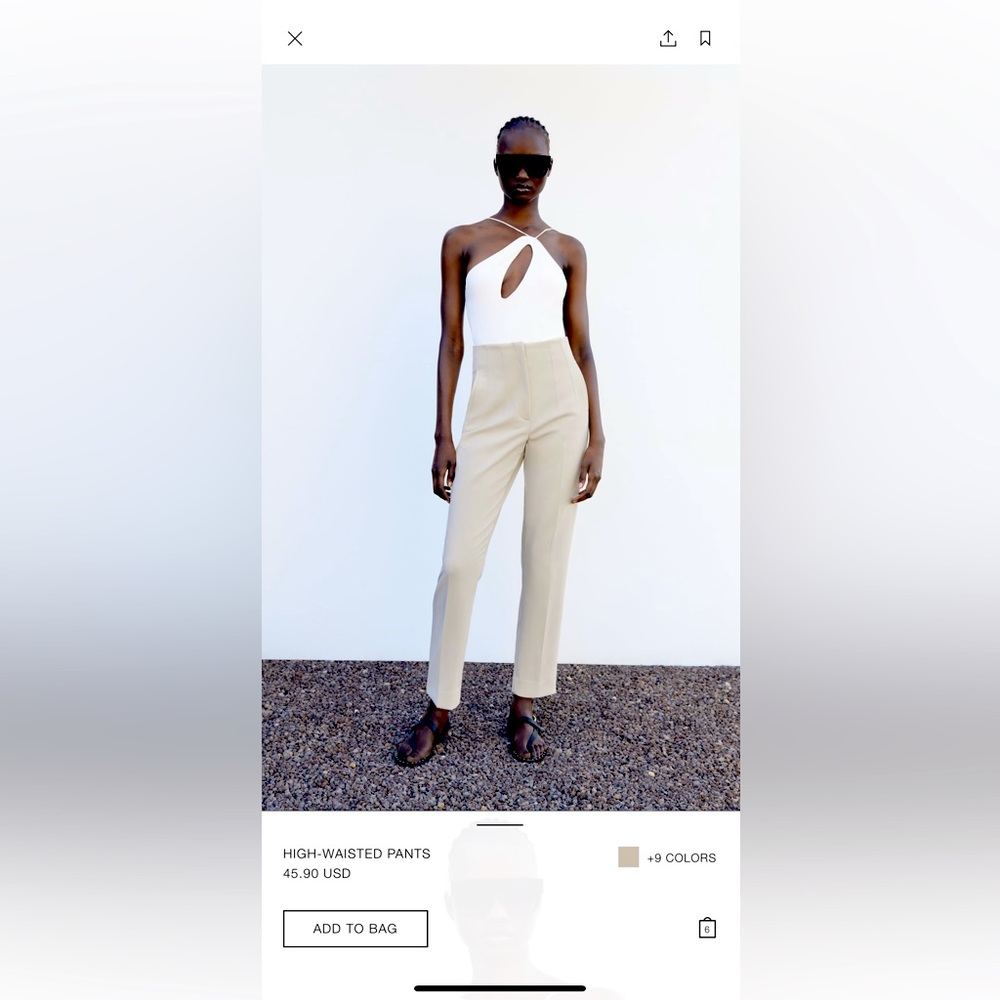 Zara Oyster white pants. New with tags. Size XL